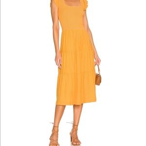 Nation LTD Josie Square Neck Midi Dress